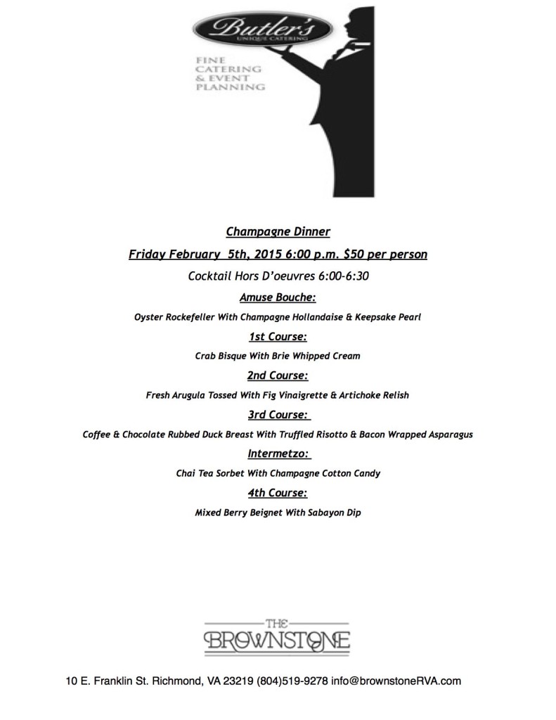 Wine dinner February 5th